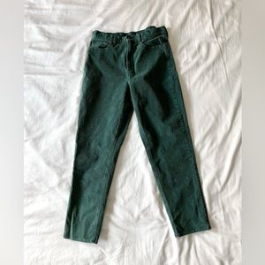 American Eagle Green Corduroy Jeans